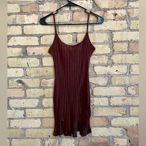 SHEIN Form Fitting Brown Spaghetti Strap Dress Size Medium